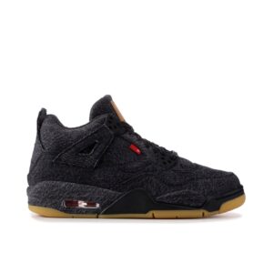 Jordan 4 Retro Levi's Black (GS) (Levi's Tag) AQ9103-001 - Nicesk photo 1