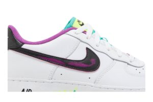 Nike Air Force 1 Low '07 LV8 Just Do It! White Vivid Purple (GS) DX3933-100 - Nicesk photo 2