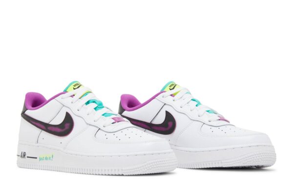 Nike Air Force 1 Low '07 LV8 Just Do It! White Vivid Purple (GS) DX3933-100 - Nicesk photo 8