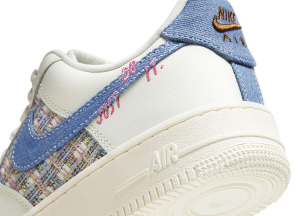 Nike Air Force 1 Low '07 LX Denim Swoosh Boucle (Women's) FJ7740-141 - Nicesk photo 5