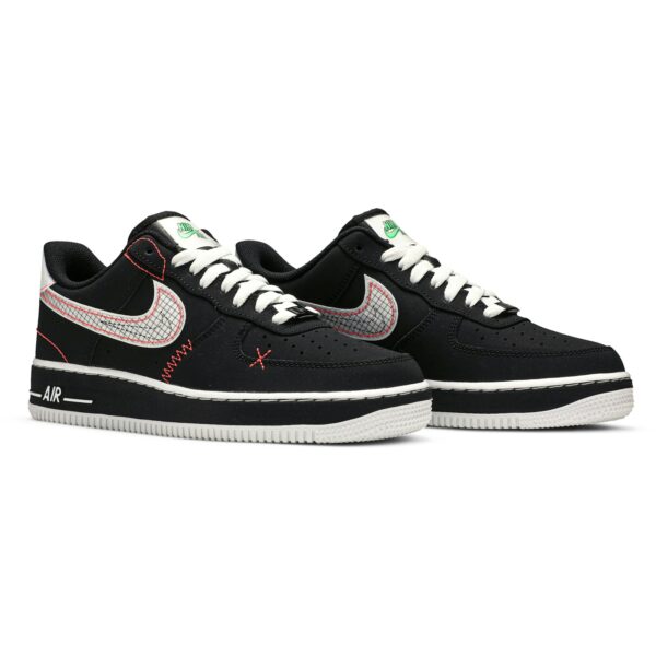 Nike Air Force 1 Low Schematic Black White Bright Crimson CU6646-001 - Nicesk photo 8