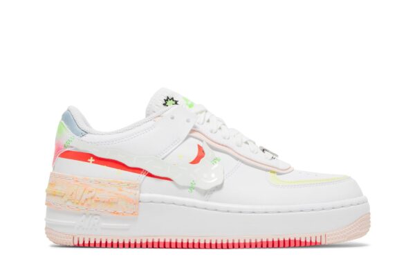 Nike Air Force 1 Low Shadow White Pink Orange (Women's) DV1364-111 - Nicesk photo 1