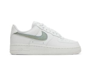 Nike Air Force 1 Low White Gold Glitter Swoosh (Women's) DH4407-101 - Nicesk photo 1