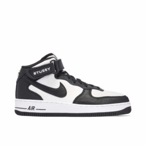 Nike Air Force 1 Mid Stussy Light Bone Black DJ7840-002 - Nicesk photo 1