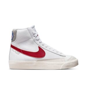 Nike Blazer Mid '77 White Light Smoke Grey Phantom Gym Red (GS) DH9700-100 - Nicesk photo 1