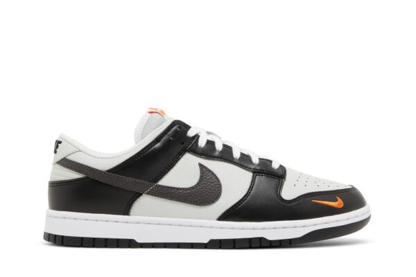 Nike Dunk Low Black Total Orange Mini Swoosh FN7808-001 - Nicesk photo 1
