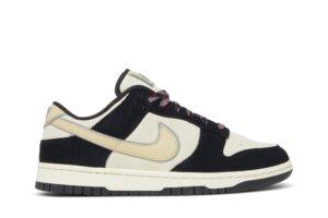 Nike Dunk Low LX Black Suede Team Gold (Women's) DV3054-001 - Nicesk photo 1