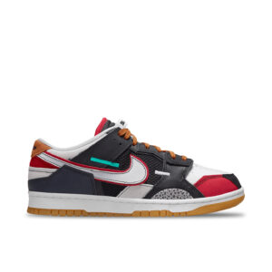 Nike Dunk Low Scrap Black Grey University Red DN1775-001 - Nicesk photo 1