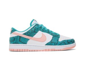 Nike Dunk Low Snakeskin Washed Teal Bleached Coral DR8577-300 - Nicesk photo 1