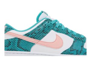 Nike Dunk Low Snakeskin Washed Teal Bleached Coral DR8577-300 - Nicesk photo 2