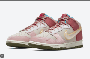 Nike Dunk Mid Social Status Free Lunch Strawberry Milk DJ1173-600 - Nicesk photo 2