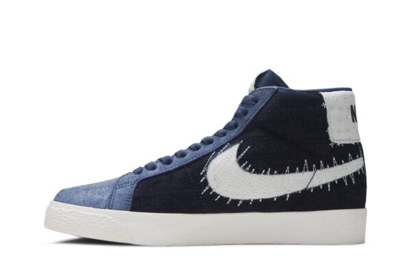 Nike SB Zoom Blazer Mid Sashiko Mystic Navy CT0715-400 - Nicesk photo 3