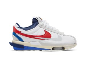 Nike Zoom Cortez SP sacai White University Red Blue DQ0581-100 - Nicesk photo 1