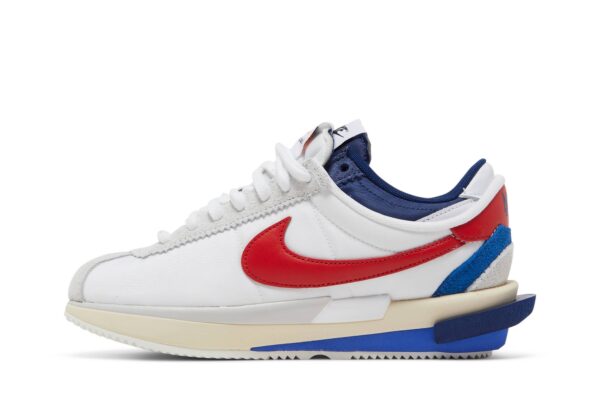 Nike Zoom Cortez SP sacai White University Red Blue DQ0581-100 - Nicesk photo 3