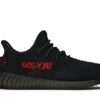 adidas Yeezy Boost 350 V2 Black Red (Kids) GZ8655 - Nicesk photo 1