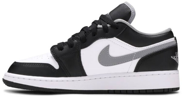 Jordan 1 Low Black White Grey (GS) 553560-040 - Nicesk photo 2
