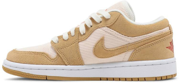 Jordan 1 Low SE Twine Orange Quartz Corduroy (Women's) DH7820-700 - Nicesk photo 2