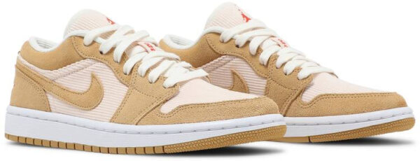 Jordan 1 Low SE Twine Orange Quartz Corduroy (Women's) DH7820-700 - Nicesk photo 3
