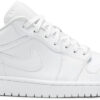 Jordan 1 Low Triple White Tumbled Leather 553558-130 - Nicesk photo 1