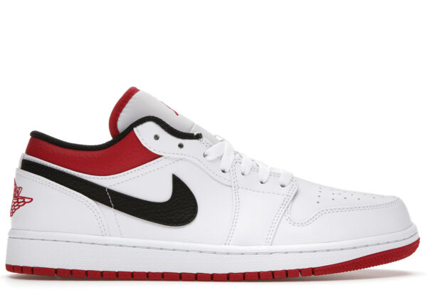 Jordan 1 Low White University Red Black 553558-118 - Nicesk photo 1