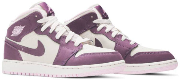 Jordan 1 Mid Pro Purple Desert Sand (GS) 555112-500 - Nicesk photo 3