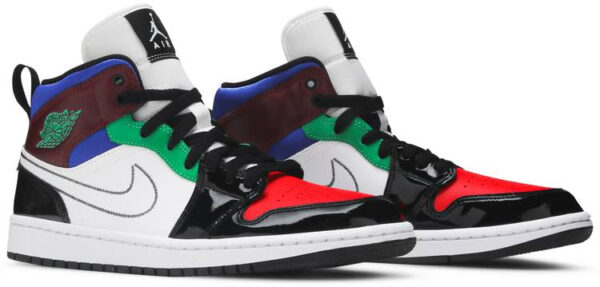 Jordan 1 Mid SE Black White Multi-Color (Women's) DB5454-001 - Nicesk photo 3