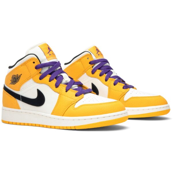 Jordan 1 Mid SE Lakers (GS) BQ6931-700 - Nicesk photo 8