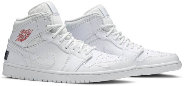 Jordan 1 Mid SE Nike Swoosh On Tour (2020) CW7589-100 - Nicesk photo 5