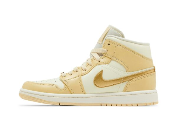 Jordan 1 Mid SE Pale Vanilla Metallic Gold (Women's) FB9892-200 - Nicesk photo 3