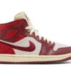 Jordan 1 Mid SE Tiki Leaf Team Red (Women's) DZ2820-601 - Nicesk photo 1