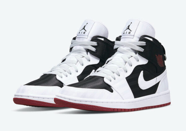 Jordan 1 Mid SE Utility Canvas White Black Gym Red (Women's) DD9338-016 - Nicesk photo 4