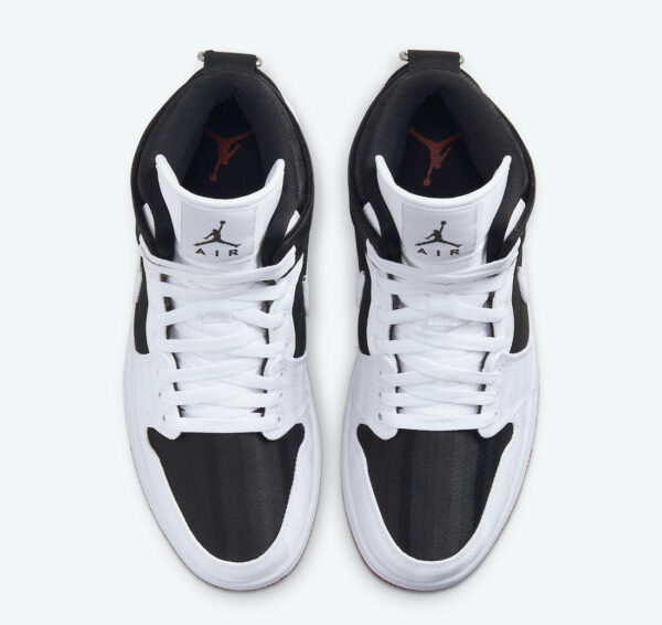 Jordan 1 Mid SE Utility Canvas White Black Gym Red (Women's) DD9338-016 - Nicesk photo 5