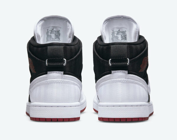 Jordan 1 Mid SE Utility Canvas White Black Gym Red (Women's) DD9338-016 - Nicesk photo 6
