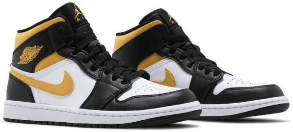 Jordan 1 Mid White Pollen Black 554724-177 - Nicesk photo 3