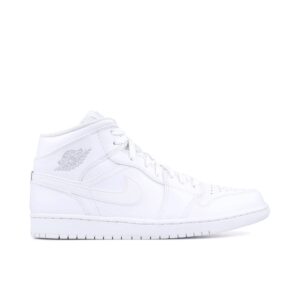 Jordan 1 Mid White/Pure Platinum 554724-104 - Nicesk photo 1