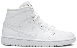Jordan 1 Mid White Snakeskin (Women's) BQ6472-110 - Nicesk photo 1
