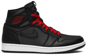Jordan 1 Retro High Black Satin Gym Red 555088-060 - Nicesk photo 1