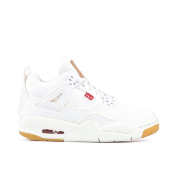 Jordan 4 Retro Levi's White (GS) (Levi's Tag) AQ9103-100 - Nicesk photo 1