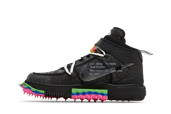 Nike Air Force 1 Mid Off-White Black DO6290-001 - Nicesk photo 3
