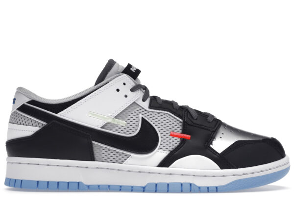 Nike Dunk Low Scrap Black Neutral Grey University Blue White DN5381-001 - Nicesk photo 1