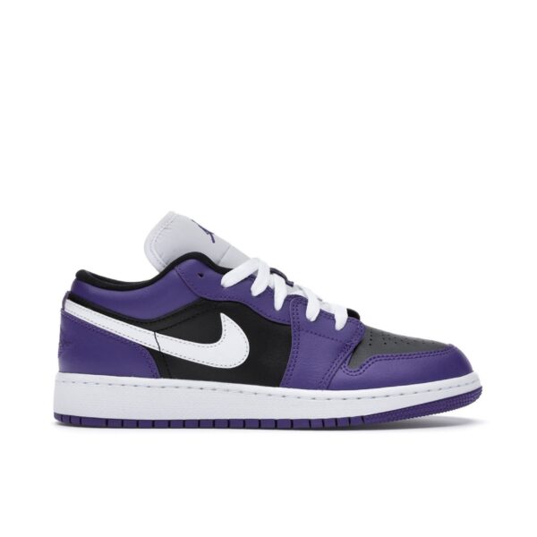 Jordan 1 Low Court Purple Black (GS) 553560-501 - Nicesk photo 1