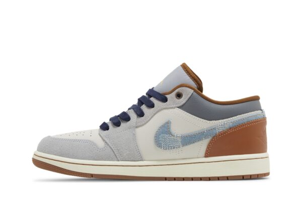 Jordan 1 Low SE Phantom Repaired Denim Swoosh FZ5042-041 - Nicesk photo 3