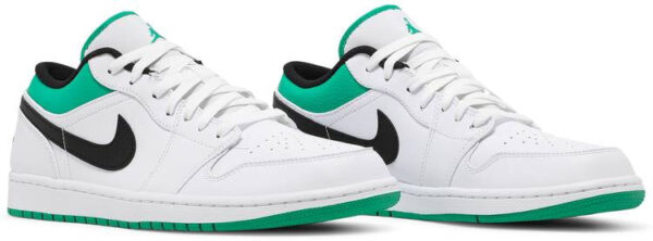 Jordan 1 Low White Lucky Green Black 553558-129 - Nicesk photo 3