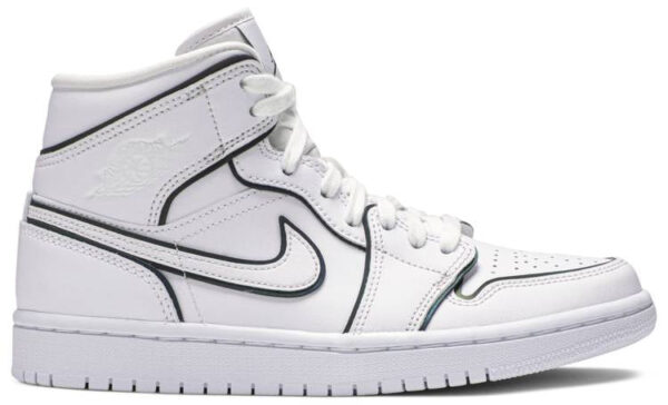 Jordan 1 Mid Iridescent Reflective White (Women's) CK6587-100 - Nicesk photo 1