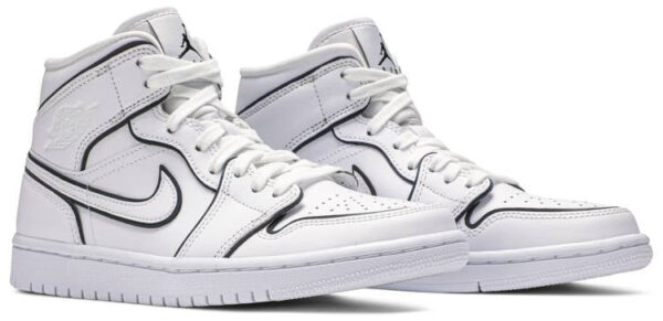 Jordan 1 Mid Iridescent Reflective White (Women's) CK6587-100 - Nicesk photo 3
